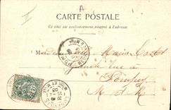 Vintage Postcard Fantasy Woman the family Durand with the theater During the ballet