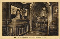 Vintage Postcard Mount St Odile Tomb of co. Odile