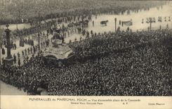 CPA Funerailles du Marechal Foch Vue d'ensemble Place de la Concorde 