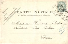 Vintage Postcard Central School Entry of Raised Paris