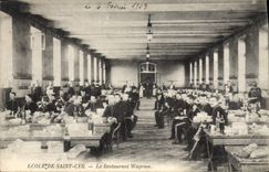 Vintage Postcard School of Cyr Saint the restaurant Wagram Militaria