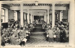 CPA Ecole de Saint Cyr le restaurant Wagram Militaria