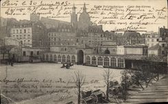 Vintage Postcard Polytechnic school Court of raised Militaria