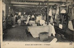 Vintage Postcard Ecole of Cyr Saint polishes It Militaria