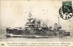 CPA Bateau Liberte Cuirasse d'escadre 