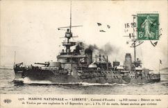 CPA Bateau Liberte Cuirasse d'escadre 
