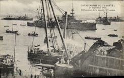 Vintage Postcard Boat Catastrophe of Freedom Clearing of turret 305 arrear