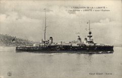 Vintage Postcard Bateau armours It Liberte before the explosion