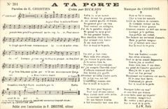 Vintage Postcard A your door Christien Dickson Christine