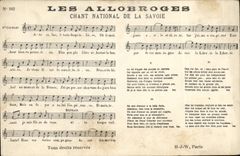 CPA Les Allobroges Chant national de la Savoie 