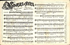 Vintage Postcard Smile of April Fabrice Lemon Maurice Depret