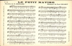 Vintage Postcard the small ship Bernard Paul Delmet