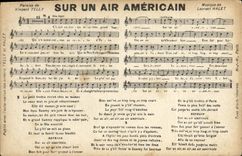 Vintage Postcard On an American air Vincent Telly Laurent Halet