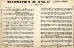 Vintage Postcard Damnation of Faust Berlioz King de Thule