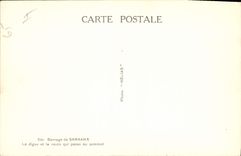 Vintage Postcard Electricity Dam Sarrans the dam and the road which passes at the top