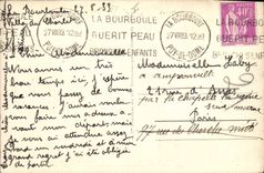 Vintage Postcard Electricity Bourboule stopping