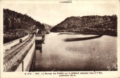 Vintage Postcard Electricity stopping of Insipid on Sioule