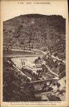 CPA Electricite Vue panoramique sur l'usine hydro electrique et le barrage des Fades Pont traversant la Sioule route de Saint Priest des Champs