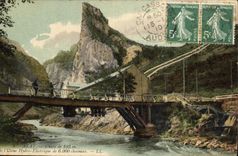 Vintage Postcard Electricity Ayat Chaute of the electric hydro factory