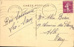 Vintage Postcard Electricity great work of Truyere dam Sarrans seen of upstream