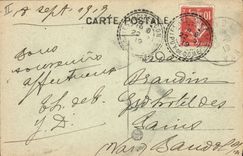 Postal Electricidad Vista general de la presa y la fábrica Hidráulico electriquue del Sioule el paraíso de Queuille puente culminante del horizonte