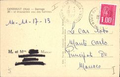 Vintage Postcard Electricity Genissiat Stopping and evacuation water of the turbines