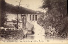 Vintage Postcard Electricity Bourboule the fall of the stopping and the electric factory