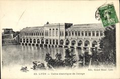 Vintage Postcard Electricite Lyon Machines electric of Jonage