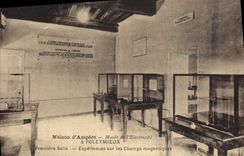 Vintage Postcard Electricite House of Amp Museum of electricity has Poleymieux Premiere Experiences room on the magnetic fields