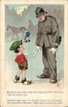 Vintage Postcard Fantaisie Illustrator Mich Enfant Police Organizes