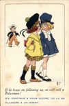 Vintage Postcard Fantasy Illustrator Mich Children
