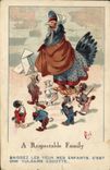 Vintage Postcard Fantasy Illustrator Mich sizeable Hen A family