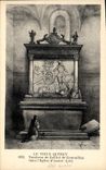 Vintage Postcard the old man Quercy Tomb of Galliot de Genouillac in the church of Assier