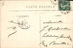 Vintage Postcard Provence the Beams Lantern of deaths of the vault of Manville Church St Vincent