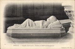 Vintage Postcard Dreux the vault Holy louis Tomb of Miss de Montpensier
