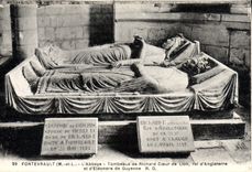 Vintage Postcard Fontevrault the Tombs abbey of Richard Lion-hearted king d' Angleterre and Eleonore de Guyenne