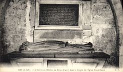 Vintage Postcard Have the tomb of Helene of Melun in the crypt of the church Notre Dame