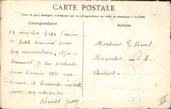 Vintage Postcard Oiseaux Horseshoe (drawing has the hand) Christmas