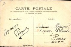 Vintage Postcard Birds Merry Easter (drawing has the hand)