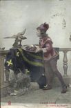 CPA Oiseaux Petit Page Le repas du faucon Rapace