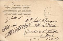 Vintage Postcard Birds Child Parakeets