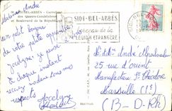 Modern Postcard Militaria Sidi Bel Abbès Crossroads of the Four Candelabra and boulevard of the Republic