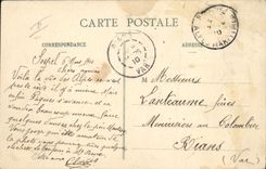 Vintage Postcard Militaria Alpine hunters a path in the Alps