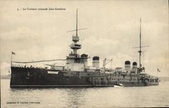 Vintage Postcard Bateau the cruiser armours Léon Gambetta