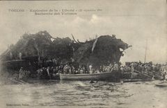 CPA Bateau Toulon Explosion de la Liberte Recherche des victimes
