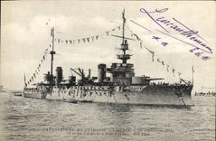 CPA Bateau Catastrophe du Cuirasse Liberte 