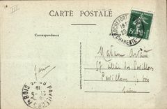 Postal Barco Rocherfort sobre mar el Lavoisier bajo el transbordador