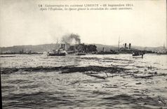 Vintage Postcards Bateau Catastrophe of Freedom After the explosion the wrecks obstruct the circulation of the boats rescuers