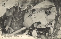 Vintage Postcard Boat Catastrophe of Freedom Turret of 240 port side before renversee on the late bridge
