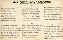 CPA Le chapeau Claque Delormel Garnier 